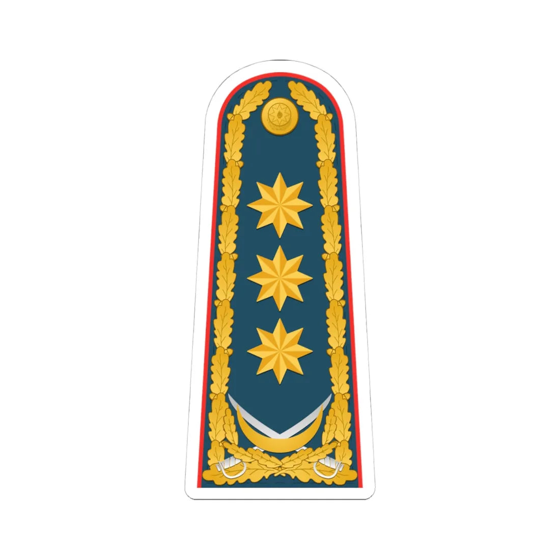 General polkovnik AzDSX rəisi (Azerbaijan) (Military Rank) STICKER Vinyl Kiss-Cut Decal 4 Inch White - The Sticker Space