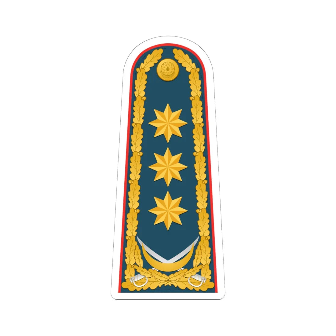 General polkovnik AzDSX rəisi (Azerbaijan) (Military Rank) STICKER Vinyl Kiss-Cut Decal 6 Inch White - The Sticker Space