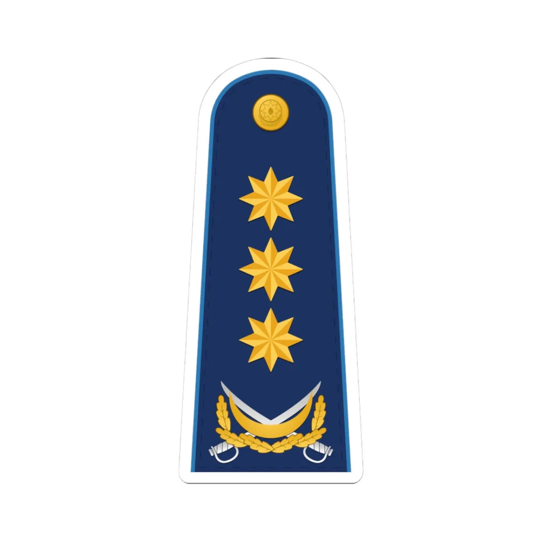 General polkovnik AzHHQ (Azerbaijan) (Military Rank) STICKER Vinyl Kiss-Cut Decal 3 Inch White - The Sticker Space