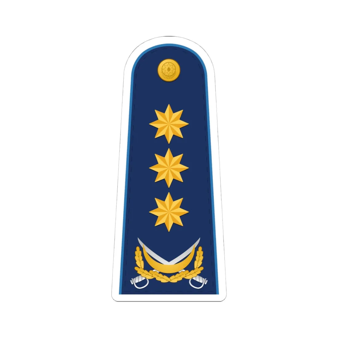 General polkovnik AzHHQ (Azerbaijan) (Military Rank) STICKER Vinyl Kiss-Cut Decal 4 Inch White - The Sticker Space
