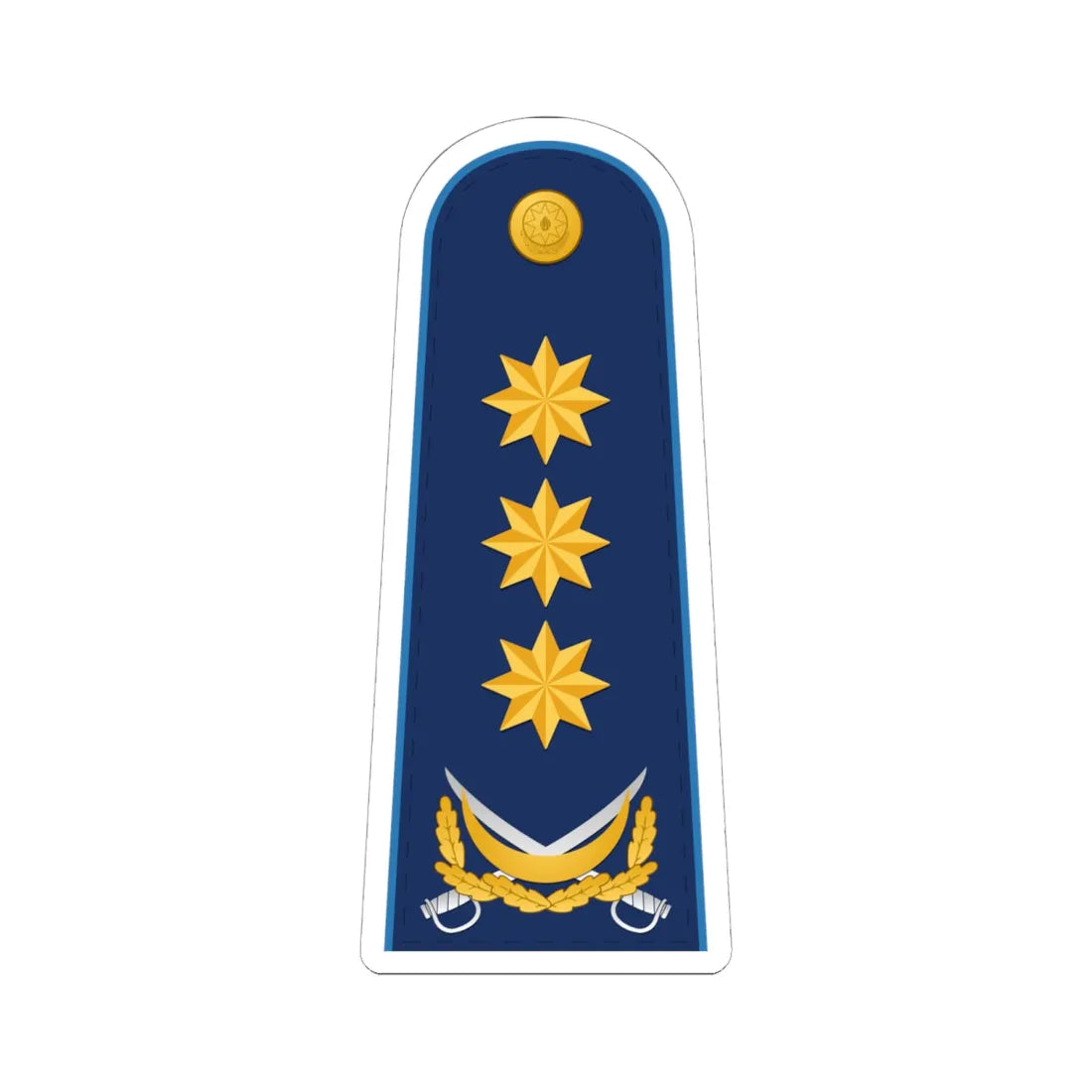 General polkovnik AzHHQ (Azerbaijan) (Military Rank) STICKER Vinyl Kiss-Cut Decal 6 Inch White - The Sticker Space