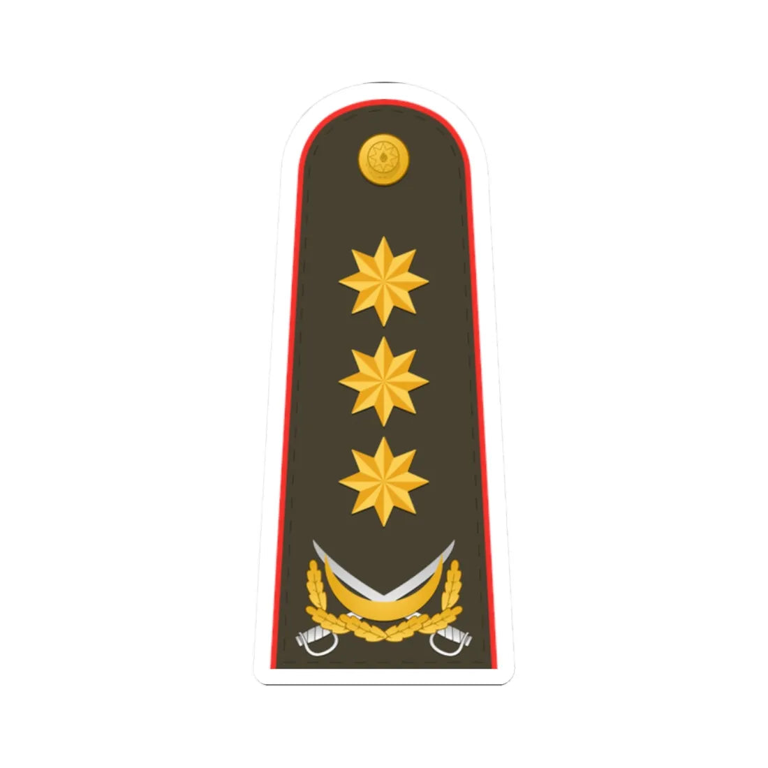 General polkovnik AzSQ (Azerbaijan) (Military Rank) STICKER Vinyl Kiss-Cut Decal 2 Inch White - The Sticker Space