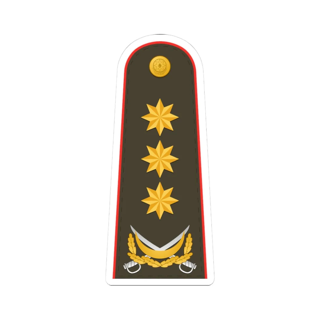 General polkovnik AzSQ (Azerbaijan) (Military Rank) STICKER Vinyl Kiss-Cut Decal 3 Inch White - The Sticker Space