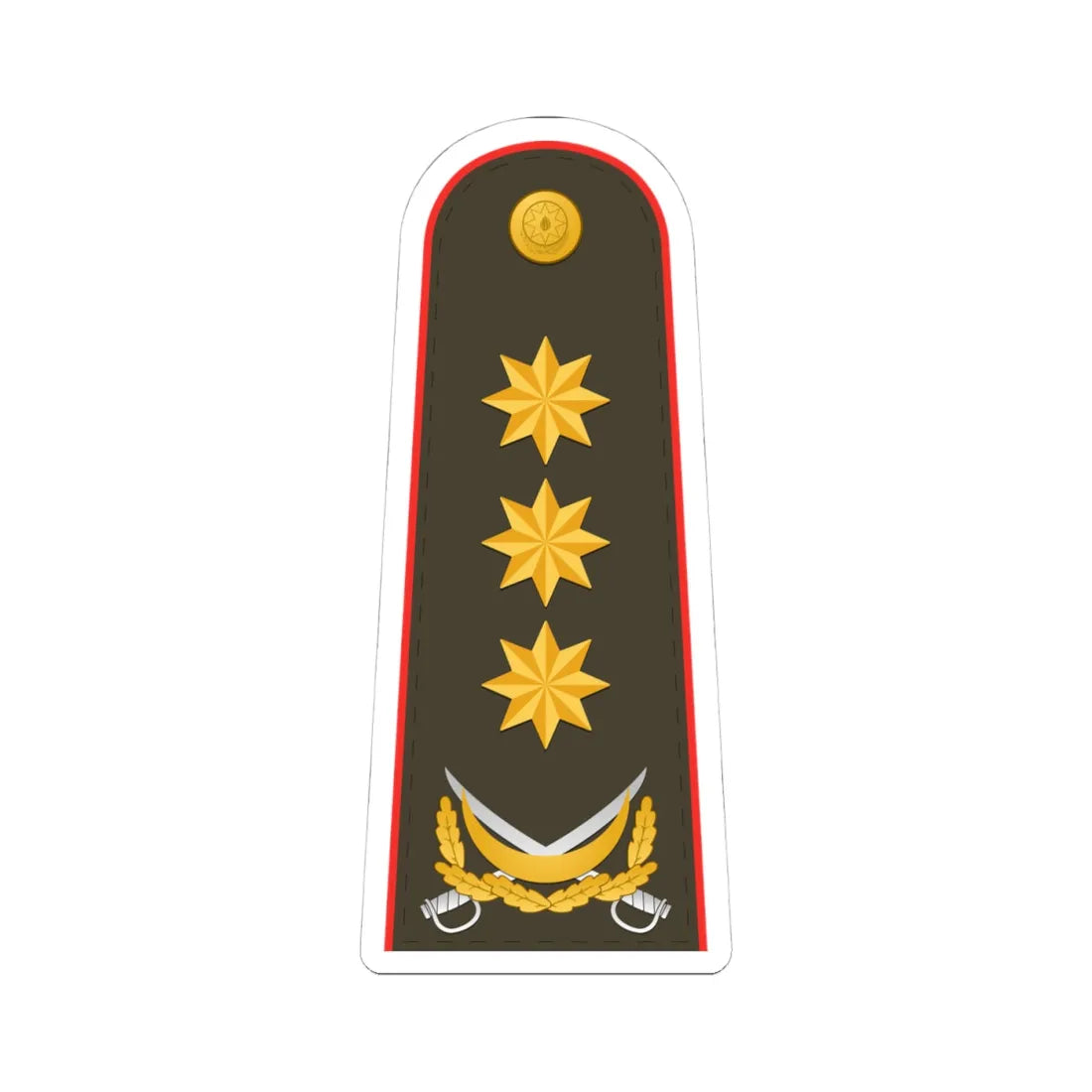 General polkovnik AzSQ (Azerbaijan) (Military Rank) STICKER Vinyl Kiss-Cut Decal 4 Inch White - The Sticker Space
