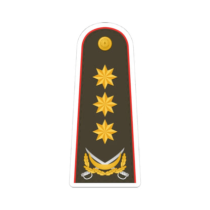 General polkovnik AzSQ (Azerbaijan) (Military Rank) STICKER Vinyl Kiss-Cut Decal 4 Inch White - The Sticker Space