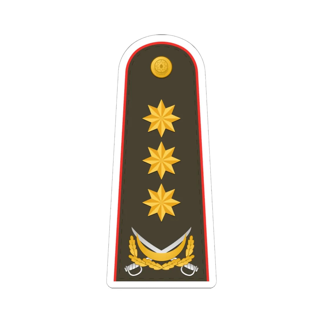 General polkovnik AzSQ (Azerbaijan) (Military Rank) STICKER Vinyl Kiss-Cut Decal 6 Inch White - The Sticker Space