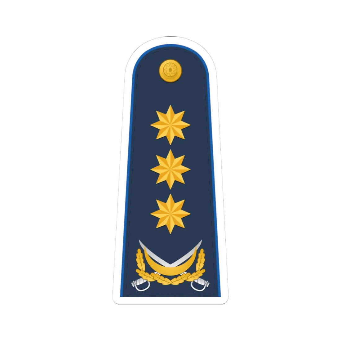 General polkovnik AzXKX (Azerbaijan) (Military Rank) STICKER Vinyl Kiss-Cut Decal 3 Inch White - The Sticker Space