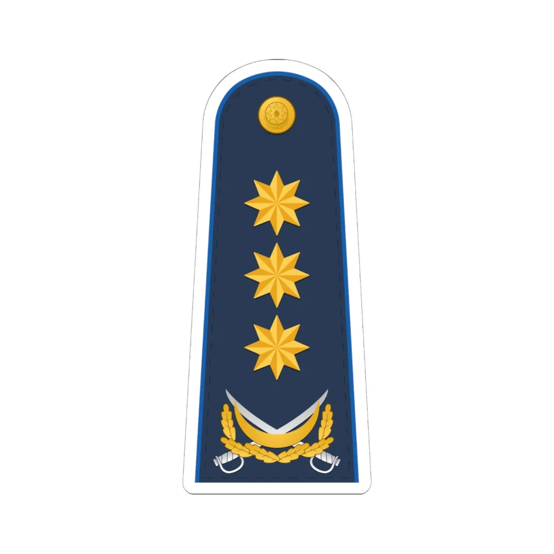 General polkovnik AzXKX (Azerbaijan) (Military Rank) STICKER Vinyl Kiss-Cut Decal 6 Inch White - The Sticker Space