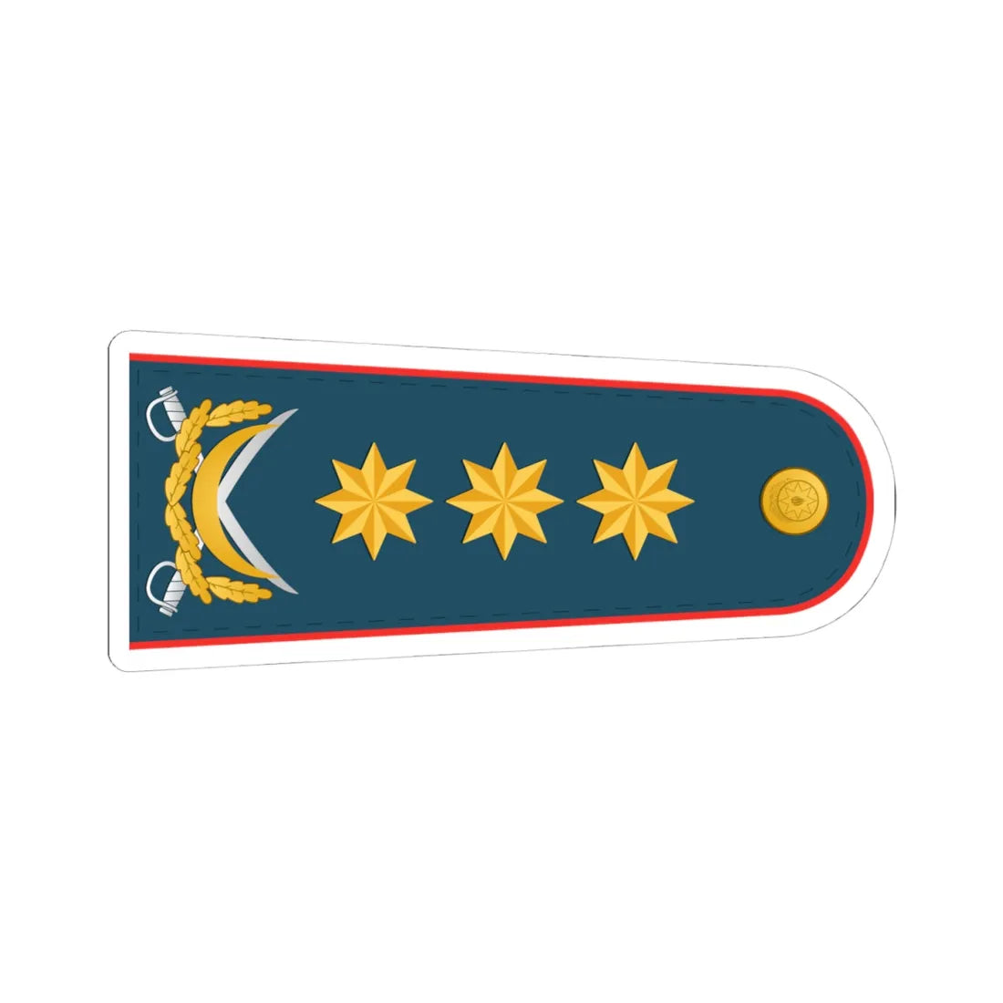 General polkovnik DSX (Azerbaijan) (Military Rank) STICKER Vinyl Kiss-Cut Decal 4 Inch White - The Sticker Space