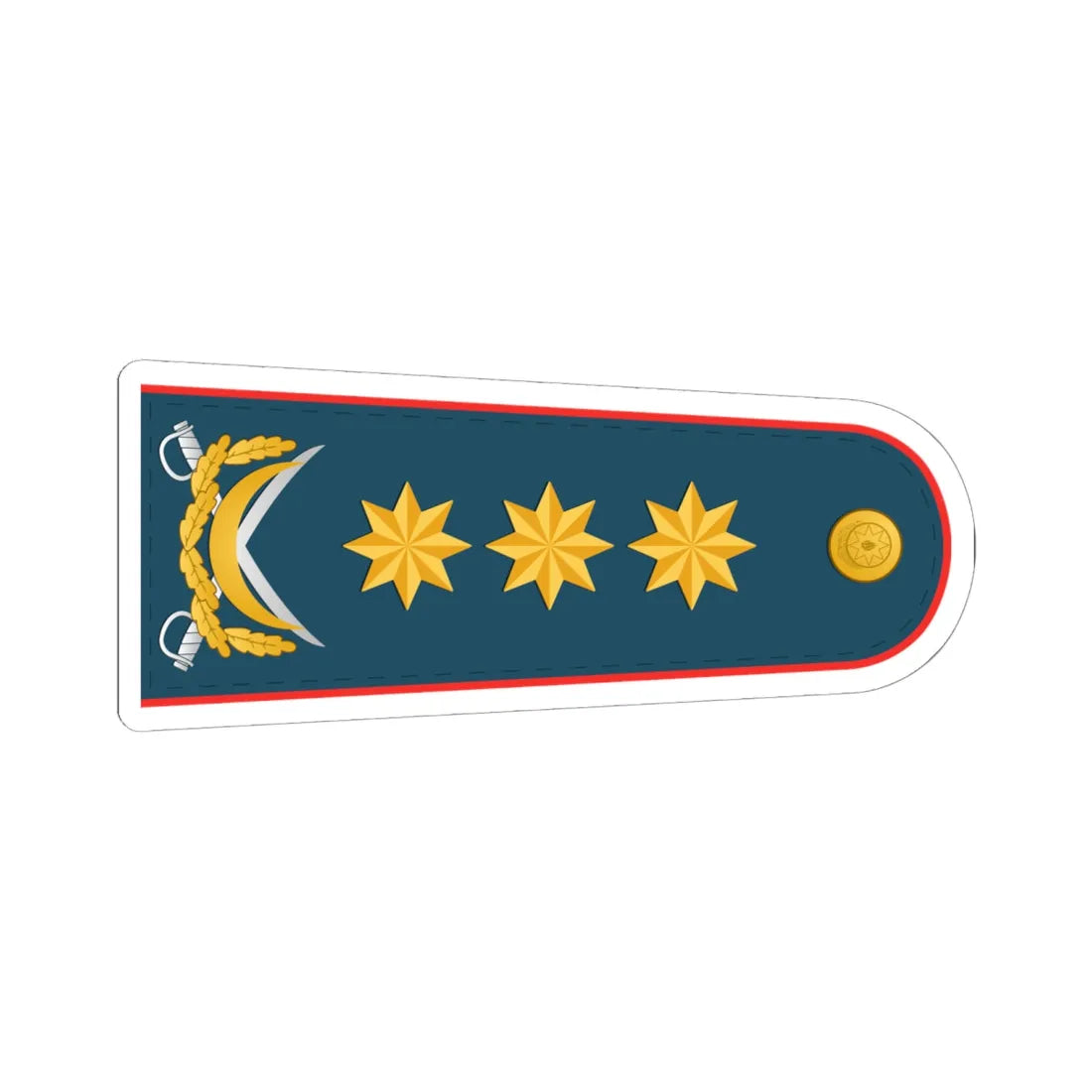 General polkovnik DSX (Azerbaijan) (Military Rank) STICKER Vinyl Kiss-Cut Decal 6 Inch White - The Sticker Space