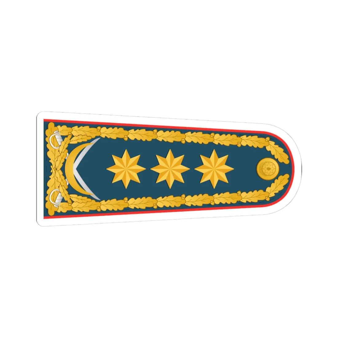 General polkovnik DSX rəisi (Azerbaijan) (Military Rank) STICKER Vinyl Kiss-Cut Decal 3 Inch White - The Sticker Space