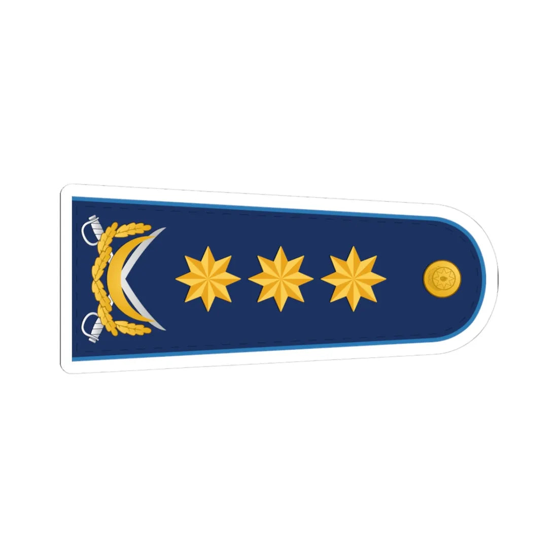 General polkovnik HHQ (Azerbaijan) (Military Rank) STICKER Vinyl Kiss-Cut Decal 3 Inch White - The Sticker Space