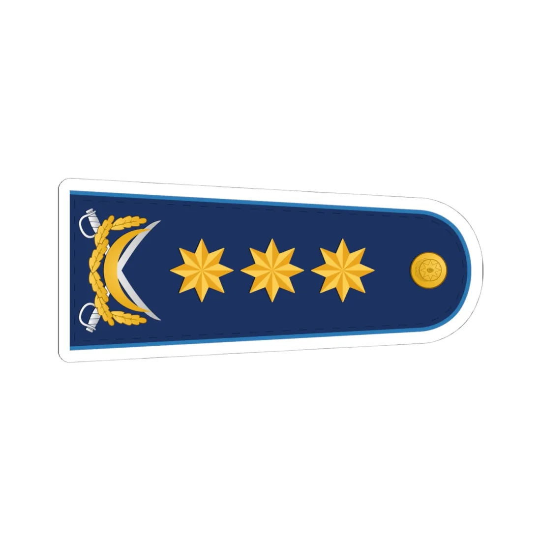 General polkovnik HHQ (Azerbaijan) (Military Rank) STICKER Vinyl Kiss-Cut Decal 4 Inch White - The Sticker Space