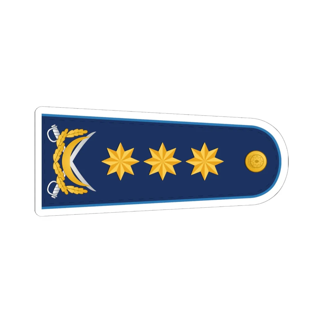 General polkovnik HHQ (Azerbaijan) (Military Rank) STICKER Vinyl Kiss-Cut Decal 6 Inch White - The Sticker Space