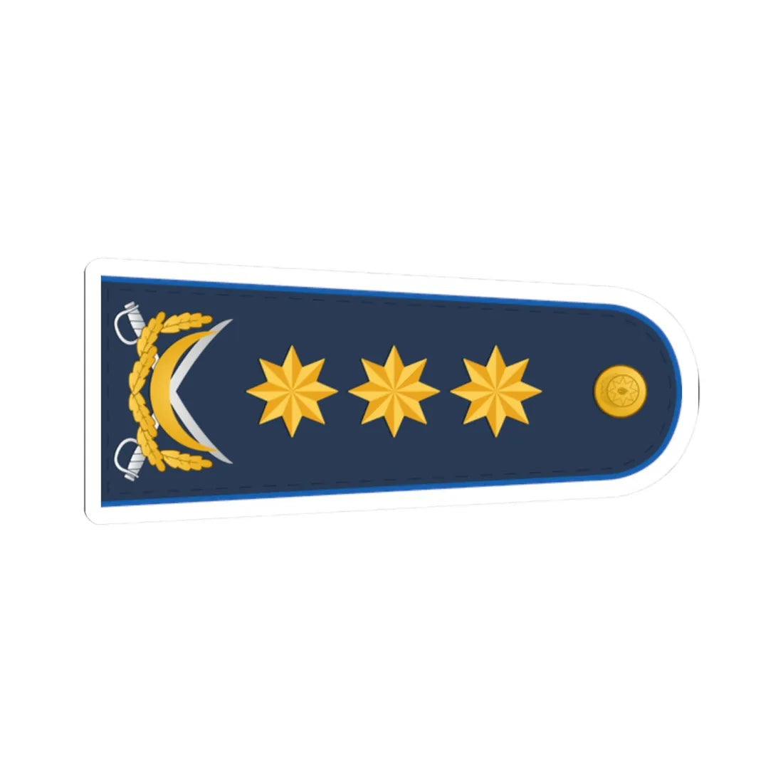 General polkovnik XKX (Azerbaijan) (Military Rank) STICKER Vinyl Kiss-Cut Decal 2 Inch White - The Sticker Space