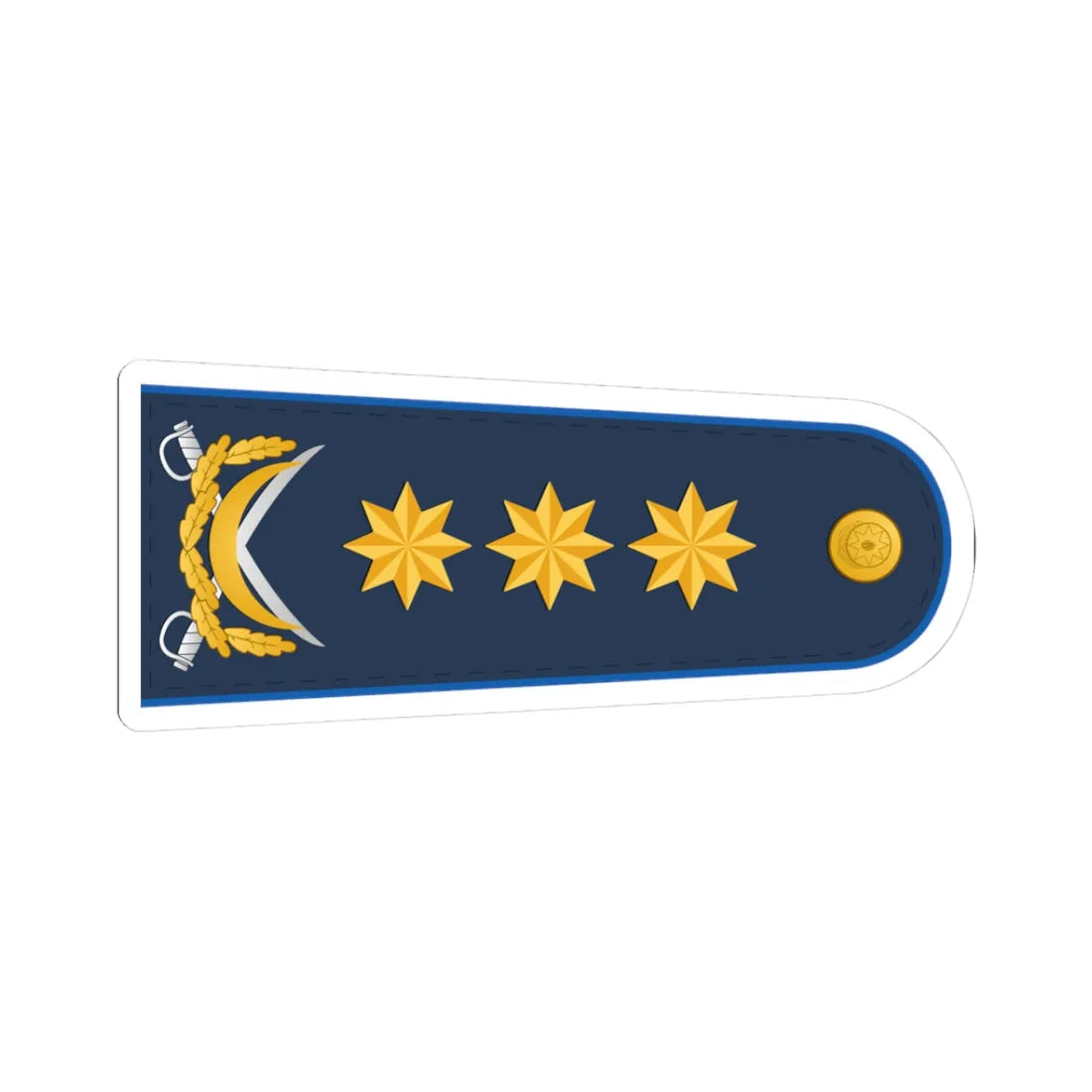 General polkovnik XKX (Azerbaijan) (Military Rank) STICKER Vinyl Kiss-Cut Decal 3 Inch White - The Sticker Space
