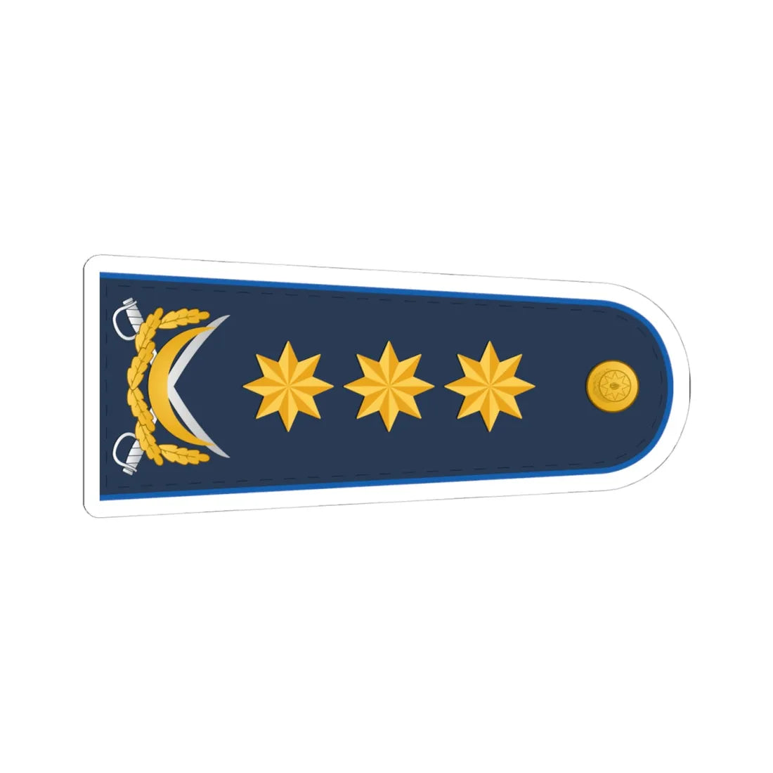 General polkovnik XKX (Azerbaijan) (Military Rank) STICKER Vinyl Kiss-Cut Decal 4 Inch White - The Sticker Space