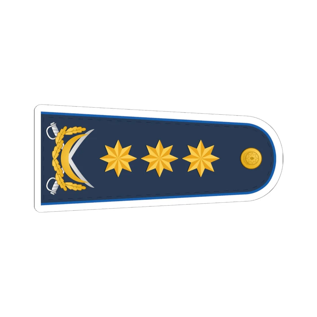 General polkovnik XKX (Azerbaijan) (Military Rank) STICKER Vinyl Kiss-Cut Decal 6 Inch White - The Sticker Space
