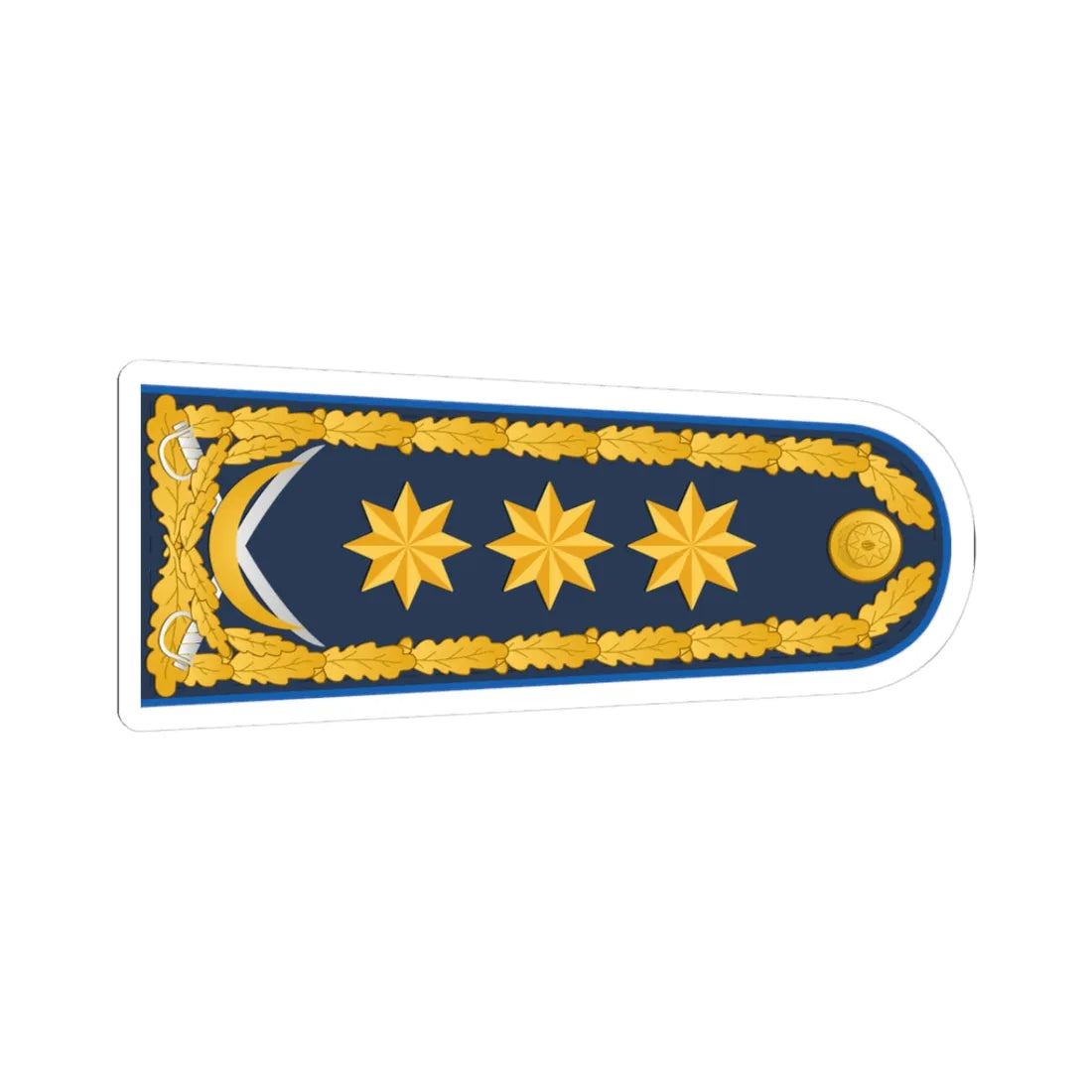 General polkovnik XKX rəisi (Azerbaijan) (Military Rank) STICKER Vinyl Kiss-Cut Decal 3 Inch White - The Sticker Space