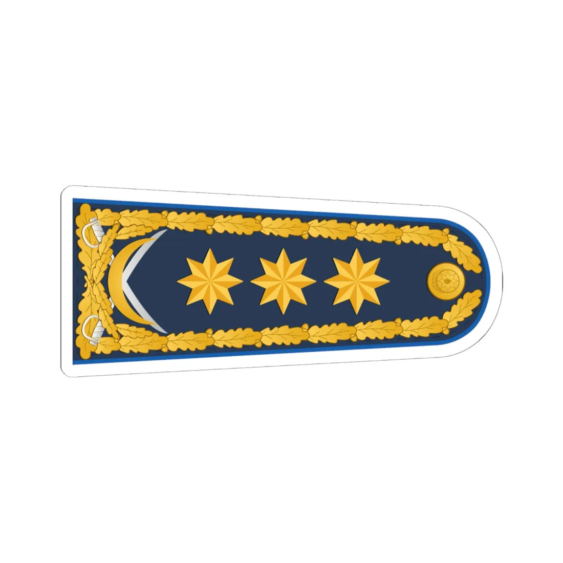 General polkovnik XKX rəisi (Azerbaijan) (Military Rank) STICKER Vinyl Kiss-Cut Decal 6 Inch White - The Sticker Space