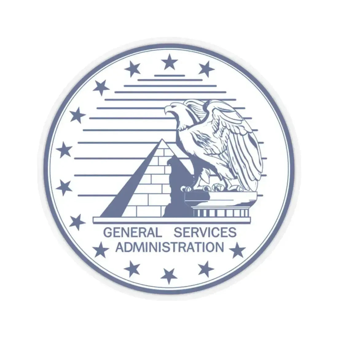 General Services Administration - STICKER Vinyl Kiss-Cut Decal 2 Inch Transparent - The Sticker Space