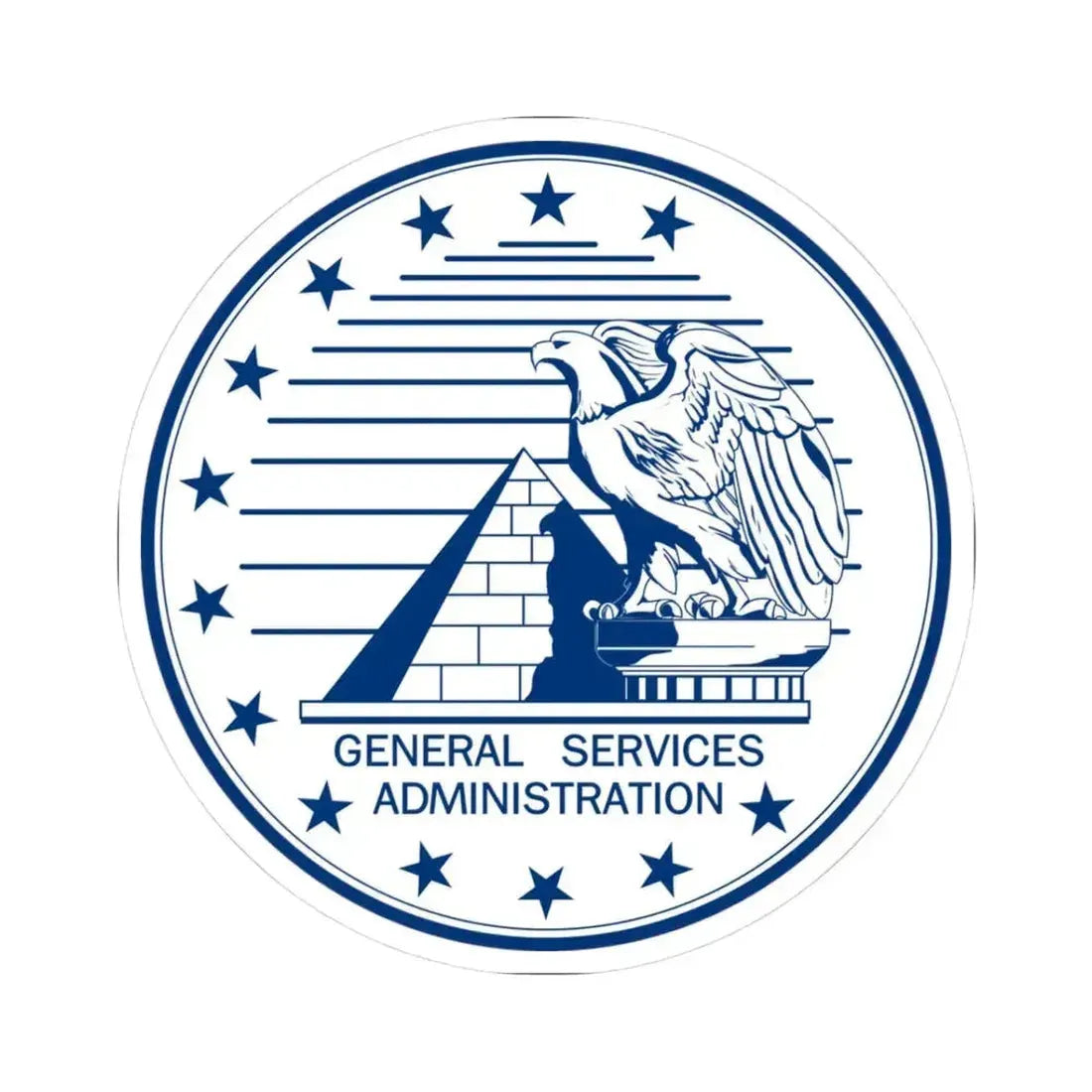 General Services Administration - STICKER Vinyl Kiss-Cut Decal 3 Inch White - The Sticker Space