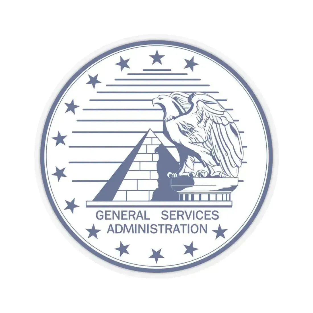 General Services Administration - STICKER Vinyl Kiss-Cut Decal 4 Inch Transparent - The Sticker Space
