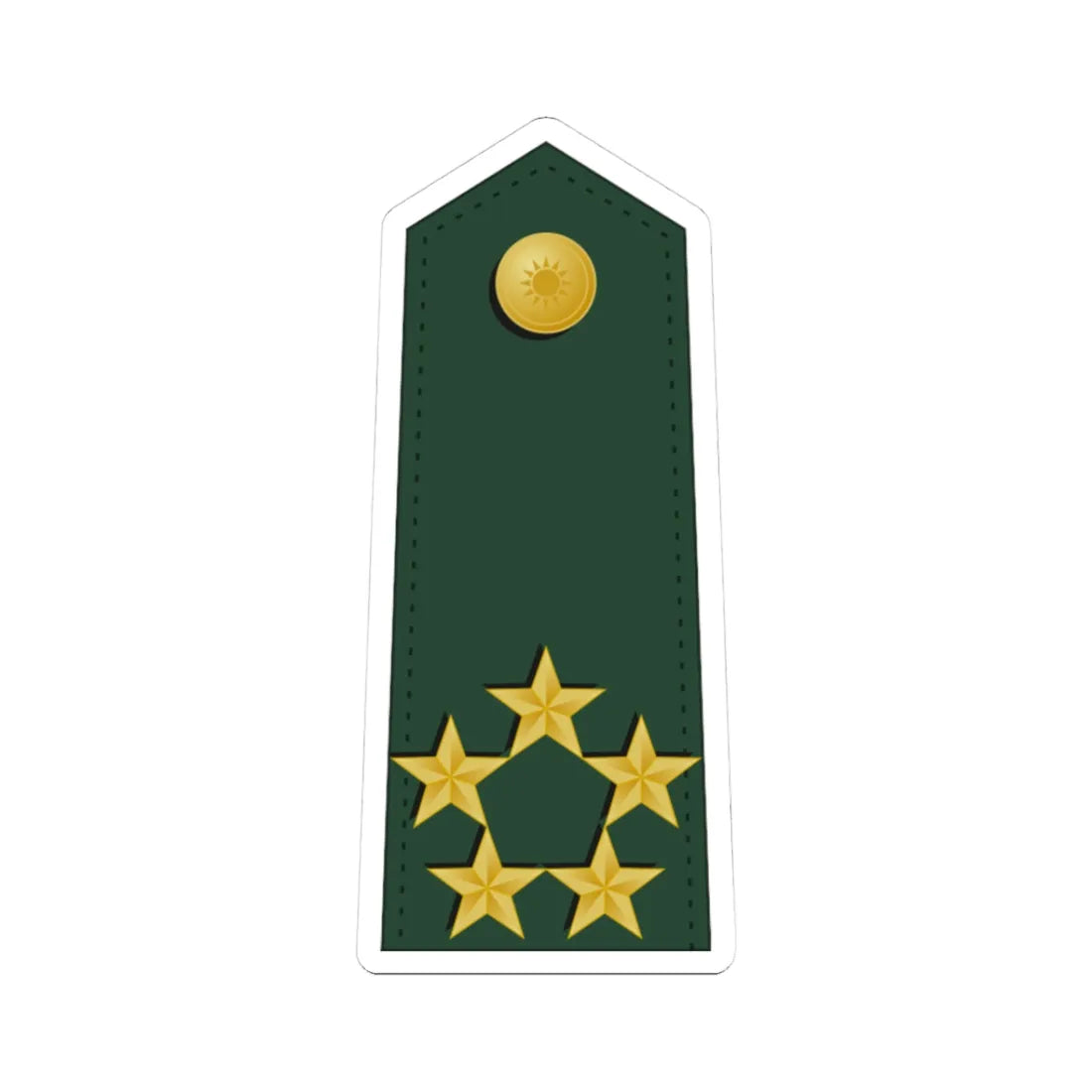 General Special Class rank insignia ROC   V (China) (Military Rank) STICKER Vinyl Kiss-Cut Decal 3 Inch White - The Sticker Space