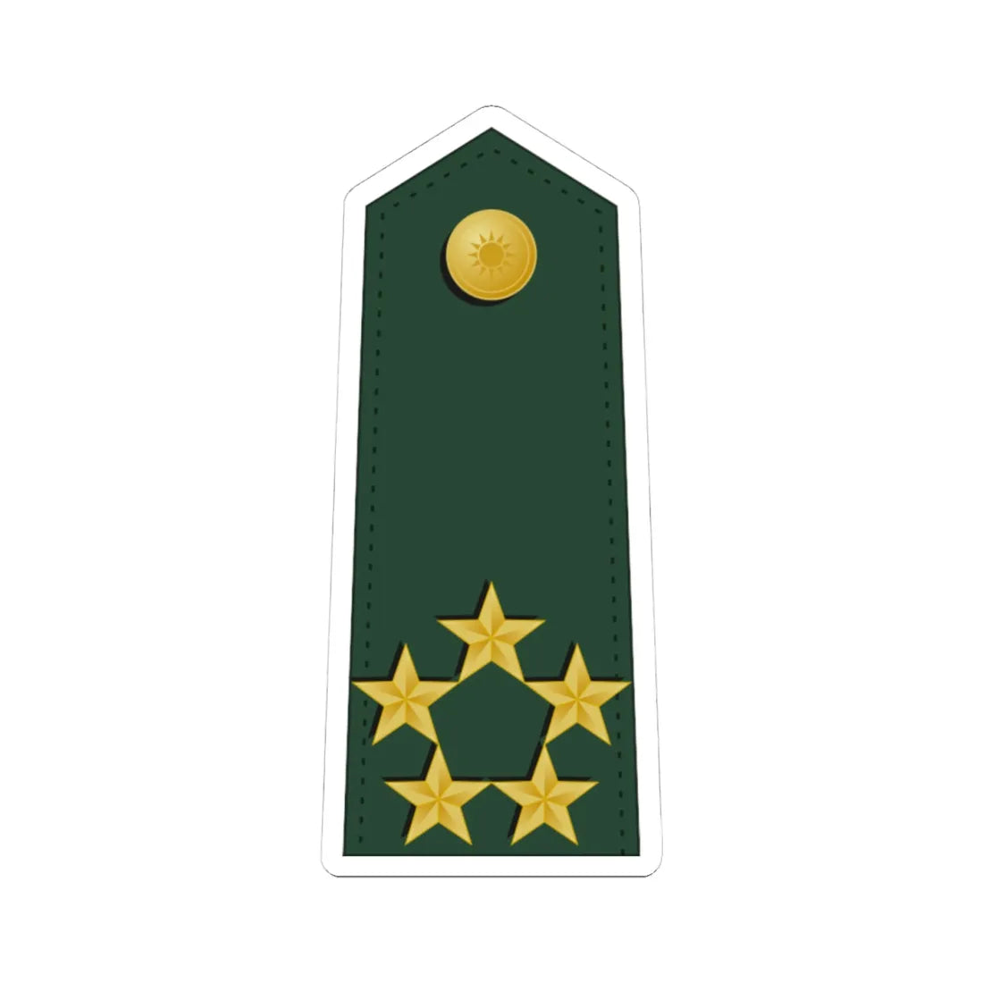 General Special Class rank insignia ROC   V (China) (Military Rank) STICKER Vinyl Kiss-Cut Decal 4 Inch White - The Sticker Space