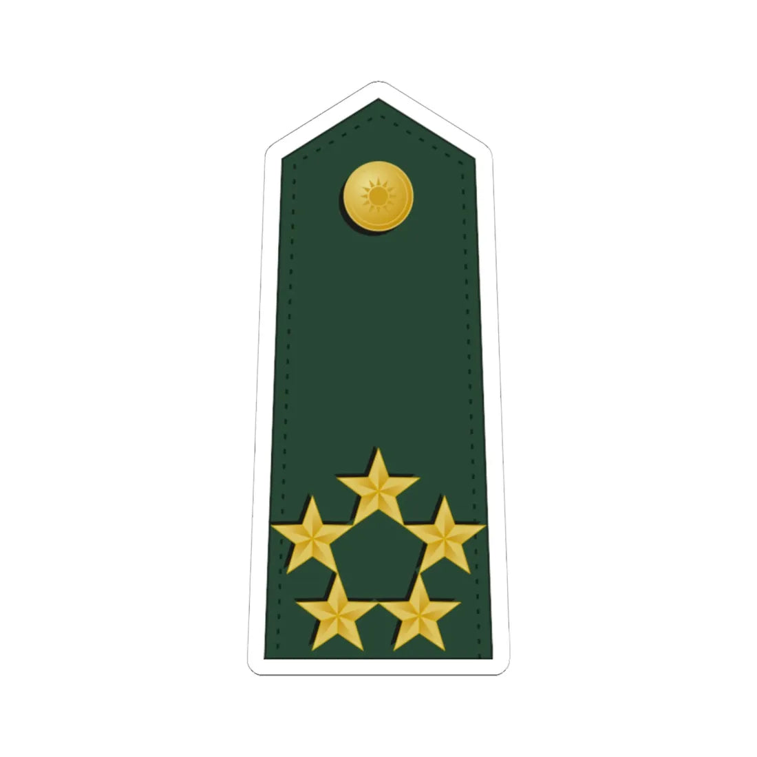 General Special Class rank insignia ROC   V (China) (Military Rank) STICKER Vinyl Kiss-Cut Decal 6 Inch White - The Sticker Space