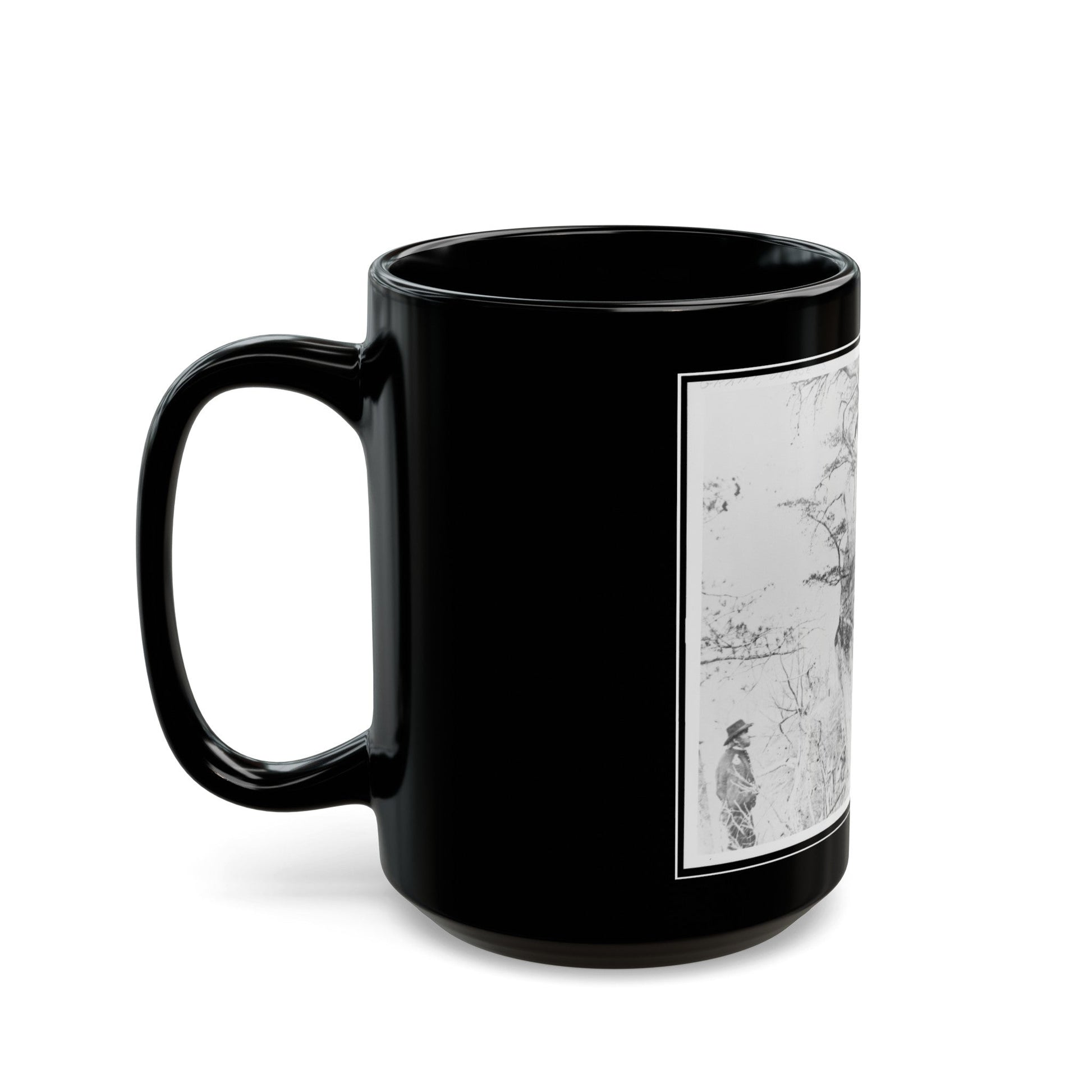 General Ulysses S. Grant And Five Other Men On Lookout Mountain, Tennessee (U.S. Civil War) Black Coffee Mug-The Sticker Space