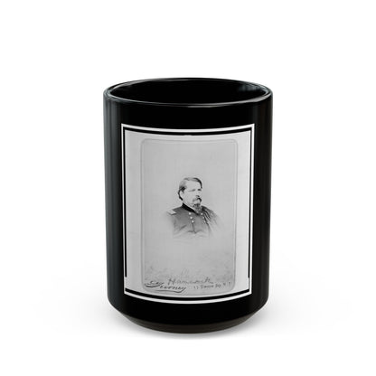 General Winfield Scott Hancock, Head-And-Shoulders Portrait, In Uniform, Facing Right (U.S. Civil War) Black Coffee Mug-15oz-The Sticker Space