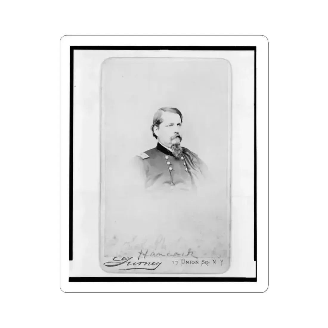 General Winfield Scott Hancock, Head-and-Shoulders Portrait, in Uniform, Facing Right (U.S. Civil War) STICKER Vinyl Kiss-Cut Decal 6 Inch White - The Sticker Space