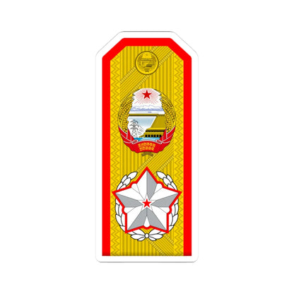Generalissimo rank insignia North Korea V (Korea) (Military Rank) STICKER Vinyl Kiss-Cut Decal 3 Inch White - The Sticker Space