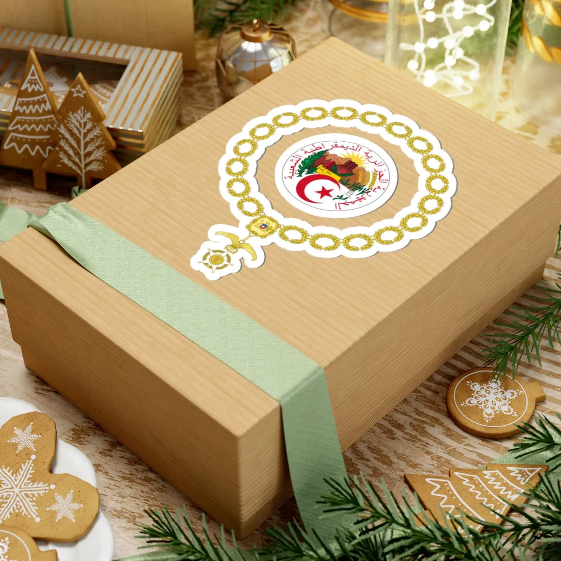 Generic Coat of Arms of the President of Algeria Chilean Order of Merit (Algeria) (Coat of Arms) STICKER Vinyl Kiss-Cut Decal - The Sticker Space