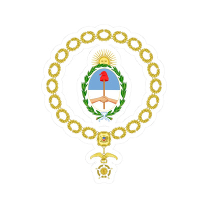 Generic Coat of Arms of the President of Argentina Chilean Order of Merit (Argentina) (Coat of Arms) STICKER Vinyl Kiss-Cut Decal 2 Inch White - The Sticker Space