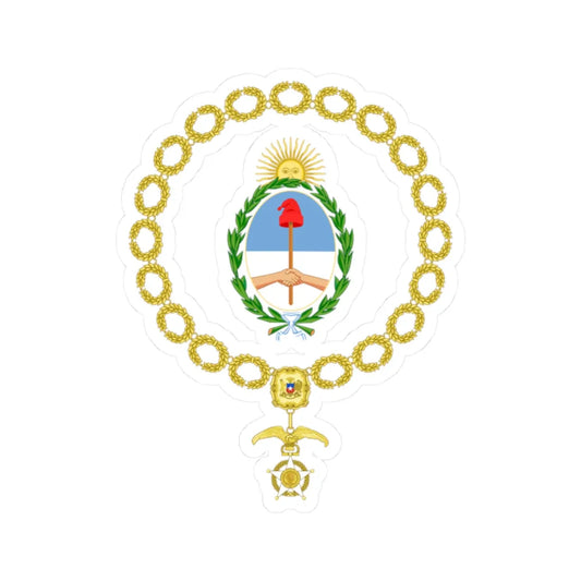 Generic Coat of Arms of the President of Argentina Chilean Order of Merit (Argentina) (Coat of Arms) STICKER Vinyl Kiss-Cut Decal 2 Inch White - The Sticker Space