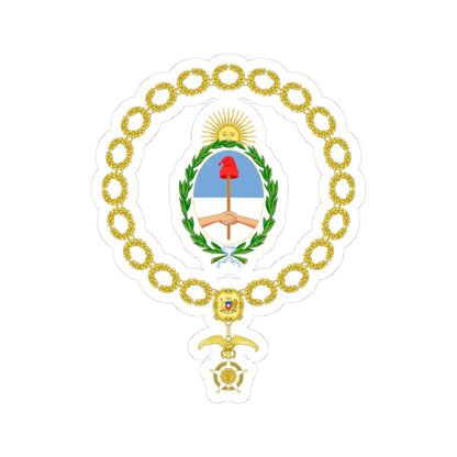 Generic Coat of Arms of the President of Argentina Chilean Order of Merit (Argentina) (Coat of Arms) STICKER Vinyl Kiss-Cut Decal 3 Inch White - The Sticker Space
