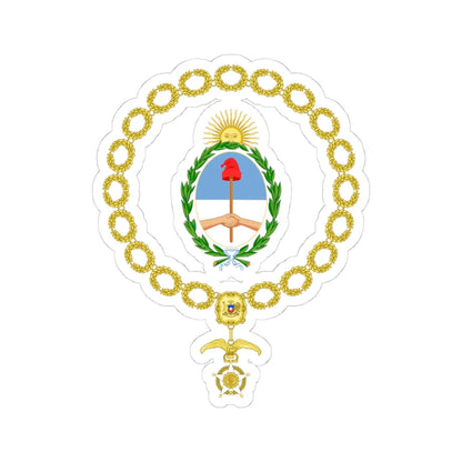 Generic Coat of Arms of the President of Argentina Chilean Order of Merit (Argentina) (Coat of Arms) STICKER Vinyl Kiss-Cut Decal 4 Inch White - The Sticker Space