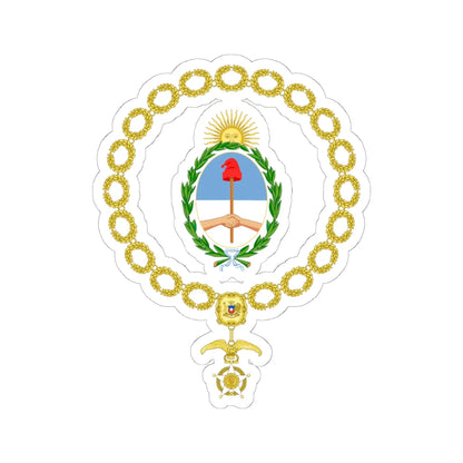 Generic Coat of Arms of the President of Argentina Chilean Order of Merit (Argentina) (Coat of Arms) STICKER Vinyl Kiss-Cut Decal 6 Inch White - The Sticker Space