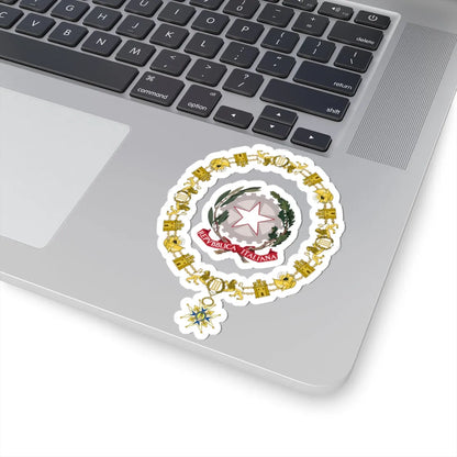 Generic Emblem of Italy Order of Charles III (Italy) (Coat of Arms) STICKER Vinyl Kiss-Cut Decal - The Sticker Space