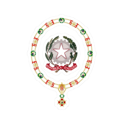 Generic Emblem of Italy Order of Isabella the Catholic (Italy) (Coat of Arms) STICKER Vinyl Kiss-Cut Decal 2 Inch White - The Sticker Space