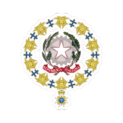 Generic Emblem of Italy Order of the Seraphim (Italy) (Coat of Arms) STICKER Vinyl Kiss-Cut Decal 3 Inch White - The Sticker Space