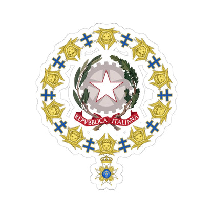 Generic Emblem of Italy Order of the Seraphim (Sweden) (Coat of Arms) STICKER Vinyl Kiss-Cut Decal 4 Inch White - The Sticker Space
