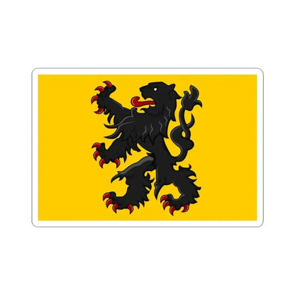 Generieke vlag van Vlaanderen (Belgium) STICKER Vinyl Kiss-Cut Decal 3 Inch White - The Sticker Space