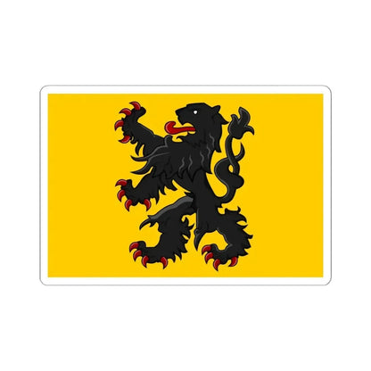 Generieke vlag van Vlaanderen (Belgium) STICKER Vinyl Kiss-Cut Decal 6 Inch White - The Sticker Space