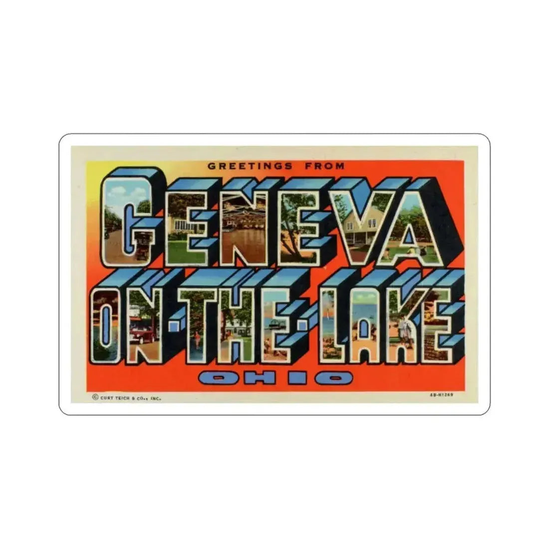 Geneva on the Lake Ohio (Greeting Cards) STICKER Vinyl Die-Cut Decal 3 Inch - The Sticker Space