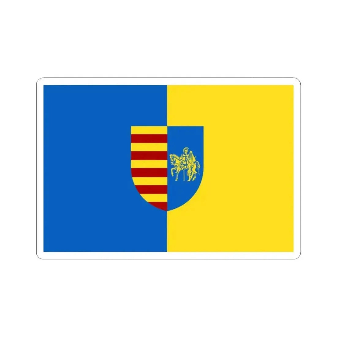 Genk vlag (Belgium) STICKER Vinyl Kiss-Cut Decal - The Sticker Space