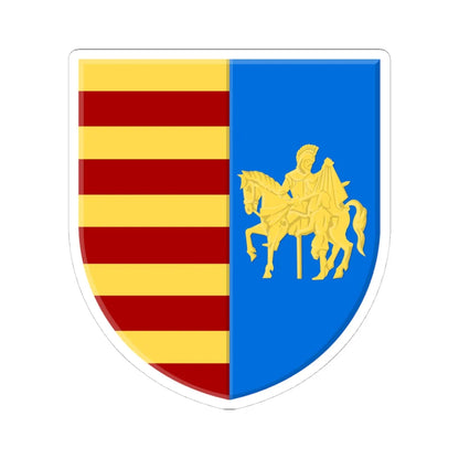 Genk wapen1 (Belgium) (Coat of Arms) STICKER Vinyl Kiss-Cut Decal 4 Inch White - The Sticker Space
