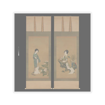 Genki (Komai Ki) - Yanji with Orchids and Yang Guifei with Peonies - 1785 v1 - STICKER Vinyl Kiss-Cut Decal